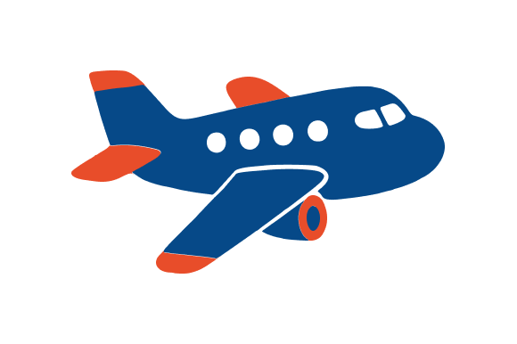 Airplane Travel Line Art Sketch for Local Business Graphics