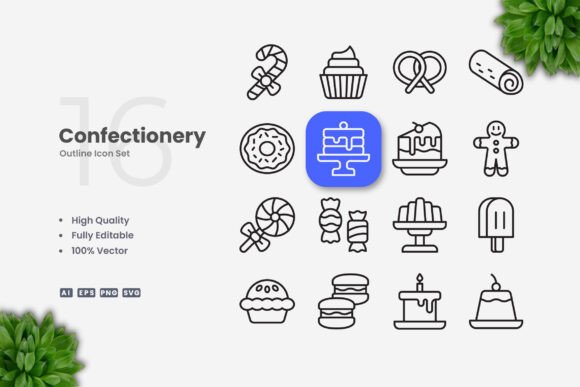 Confectionery Icons: A Sweet Graphic Asset for Digital Sellers