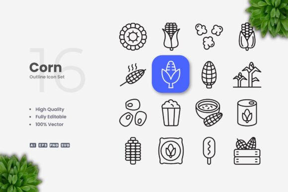 Corn Icons: A Simple Graphic Asset for Local Branding