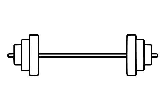 Dumbbell Weight Line Art Clip Art for Graphics and Illustrations