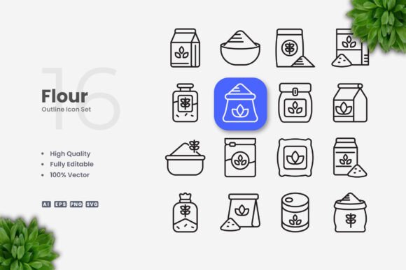 Flour Icons: A Simple Graphic Asset for Local Business Branding