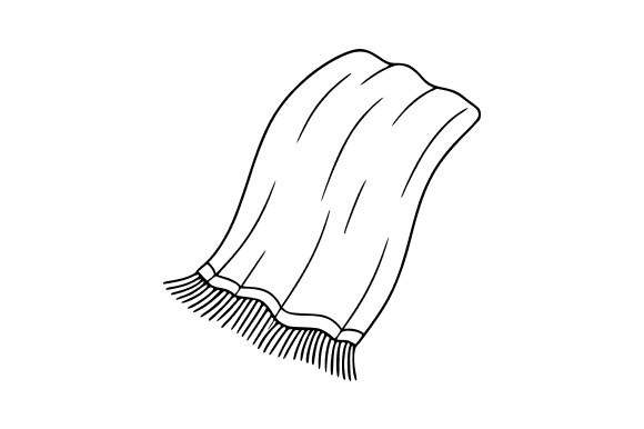 Folded Blanket Clip Art for Modern Graphics and Illustrations