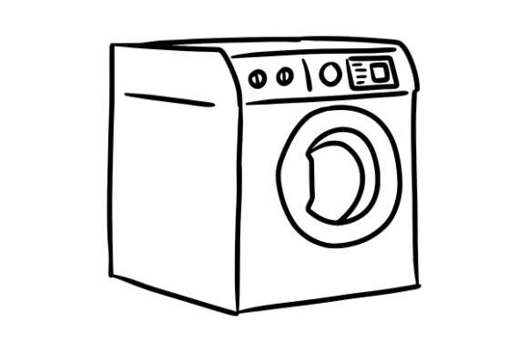 Laundry Wash Machine Graphic for Creative Projects