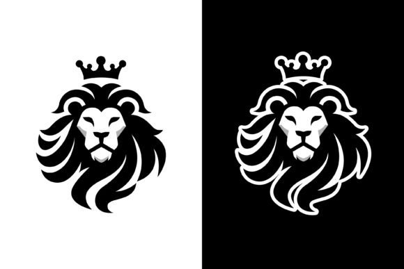 Majestic Lion Head Logo Wearing Crown: A Premium Graphics and Logo Templates Review