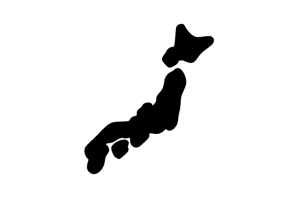 Map of Japan Outline Graphics for Creative Illustrations
