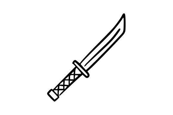 Outline Japanese Katana Sword Graphics & Illustrations Review
