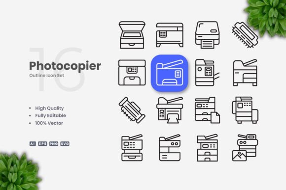 Photocopier Icons: Clean Graphics for Handmade Creations