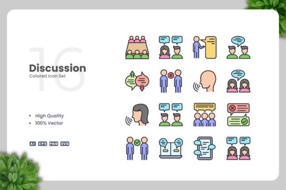 Review: Discussion Colored Icons for Graphics and Icons