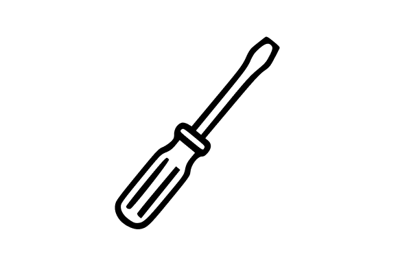 Screwdriver Line Art Clip Art for Graphics and Illustrations