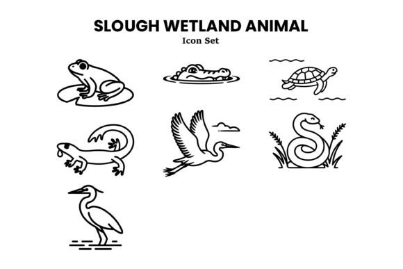 Slough Wetland Animal Icon Set – Minimal Graphics & Icons Review