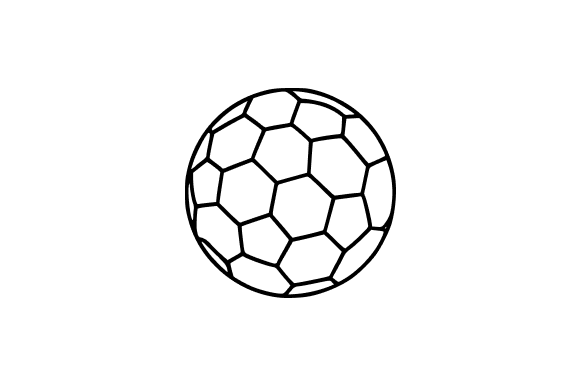 Soccer Ball Line Art Clip Art for Graphics & Illustrations