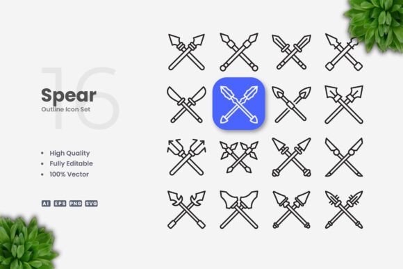 Spear Icons – Clean Graphics for Modern Web and Editorial Design