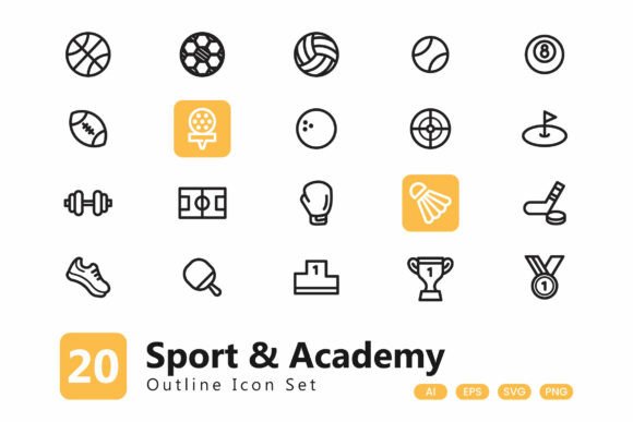 Sport Icon Graphics for Local Business Branding
