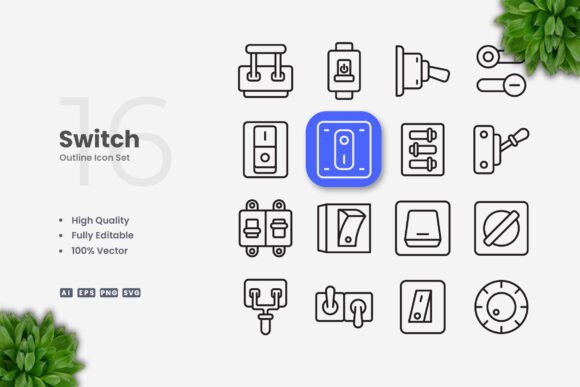 Switch Icons: A Versatile Graphic Design Asset for Digital Sellers