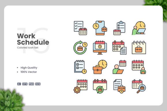 Work Schedule Colored Icons: A Designer's Real-World Embroidery Review